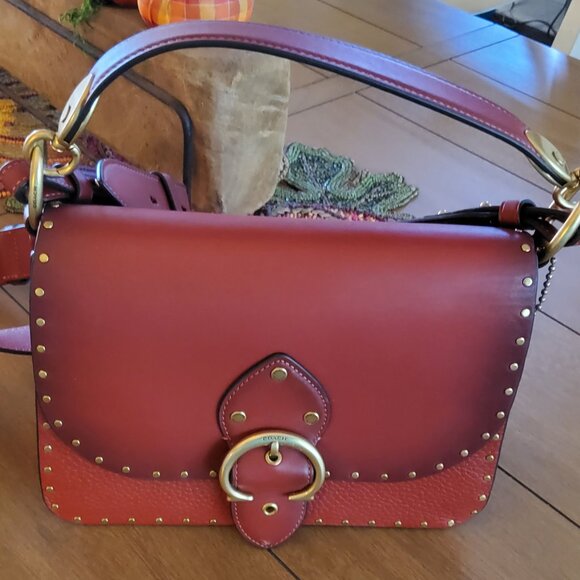 Coach Beat Shoulder Bag in Red Sand C3838 Like New - Picture 1 of 9